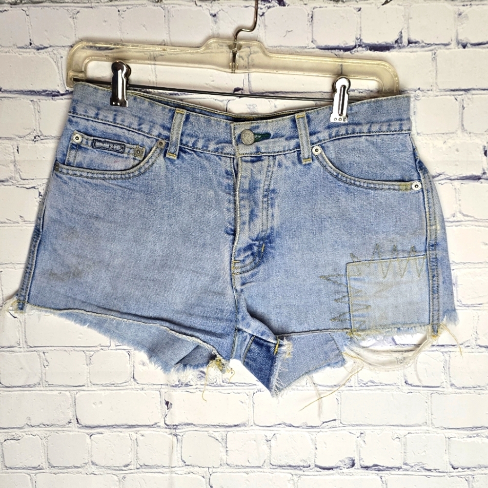 Tommy Hilfiger Vintage Denim Blue Jean Cut Off Shorts 5